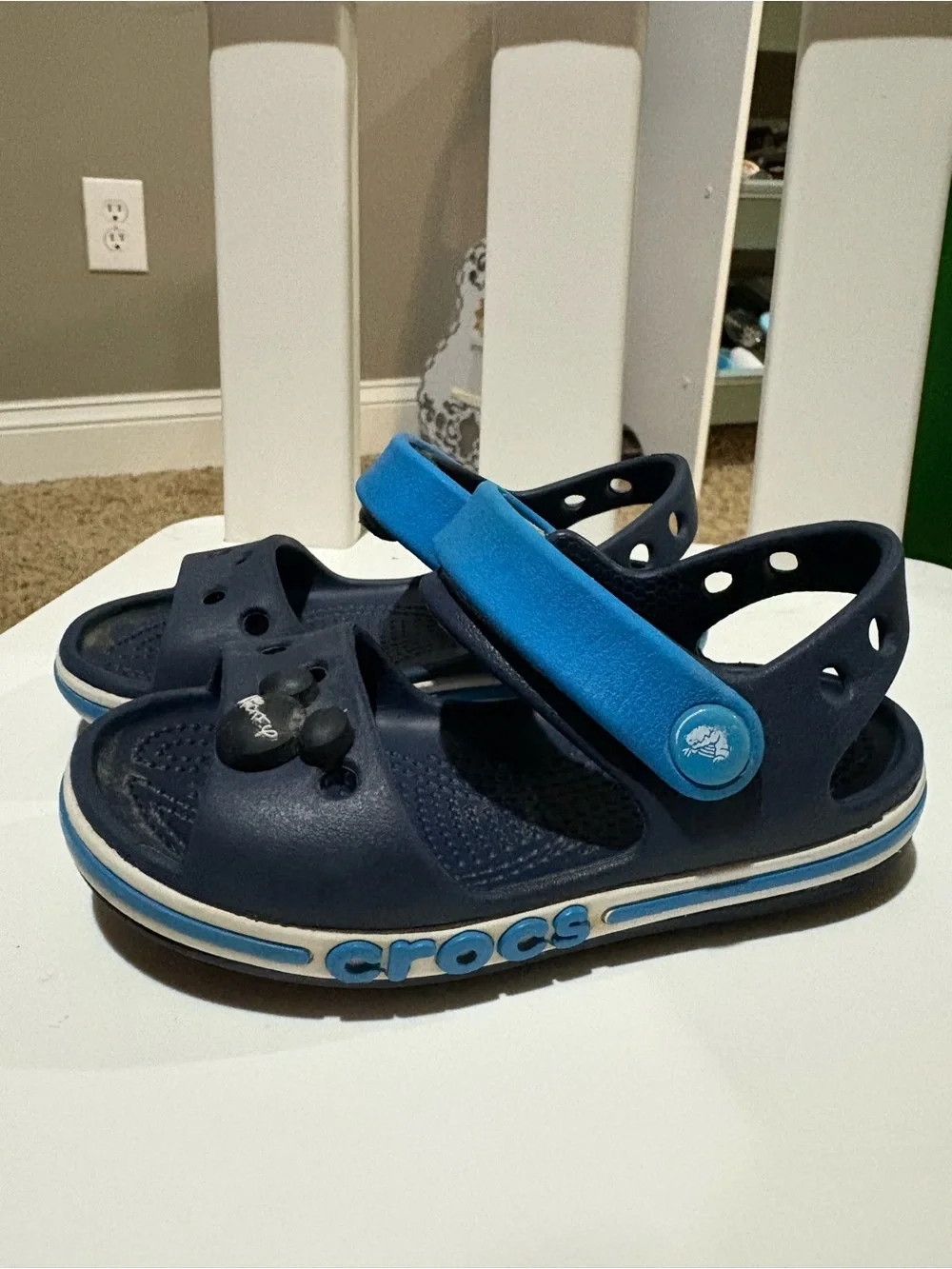 CROCS Kids Navy and Light Blue Sporty Sandal